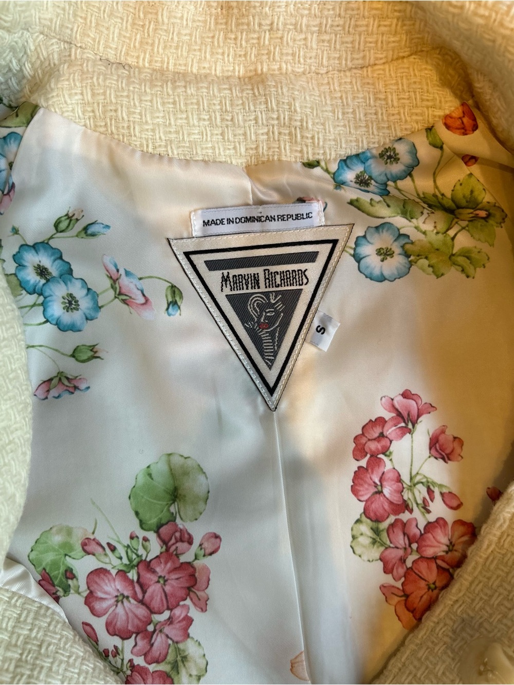 Vintage Marvin Richards Long Cream Coat, Women’s Small - Picture 4 of 8
